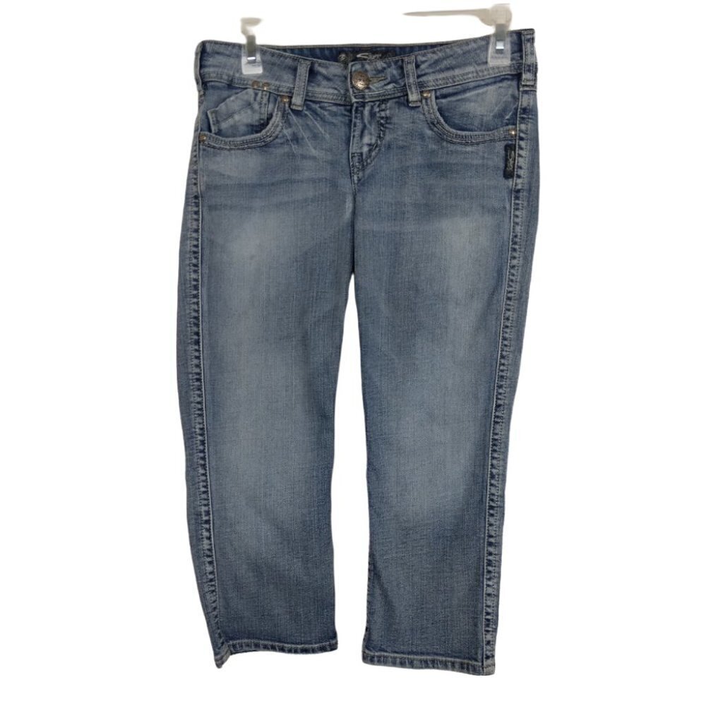 Silver Jeans | Mackenzie Capri Jeans Light Denim | Size W27
